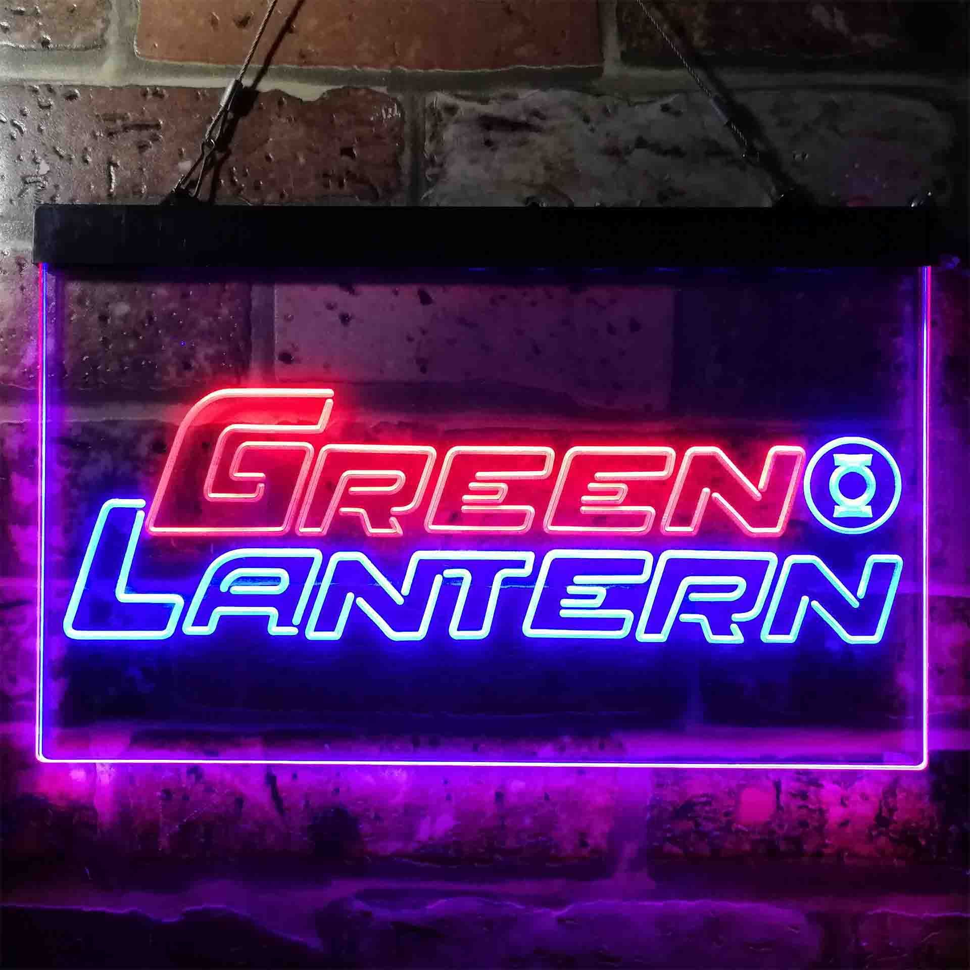 Green Lantern Dual LED Neon Light Sign